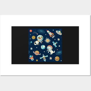 Dog in space Posters and Art